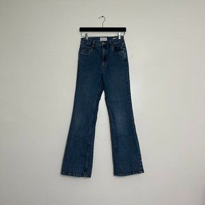 Cotton On denim medium wash high rise original flare jeans size 6